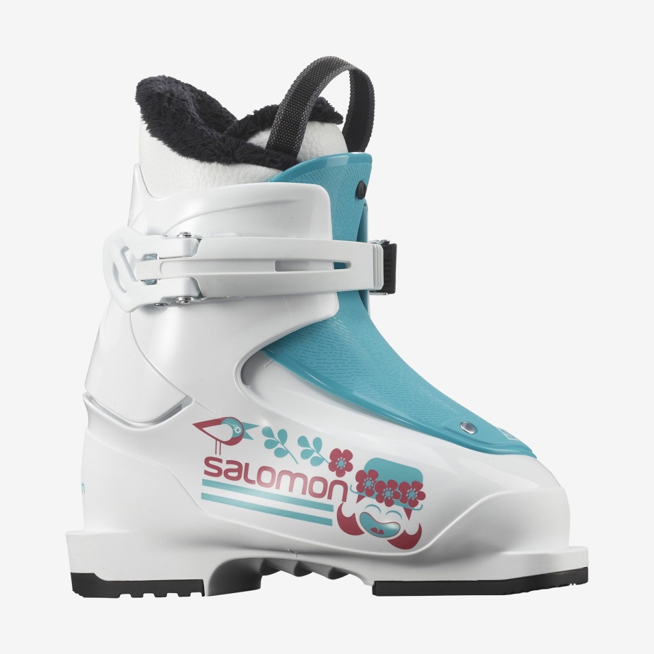 Junior-barns On-piste Boots T1 Jentete Hvit-scuba Blå