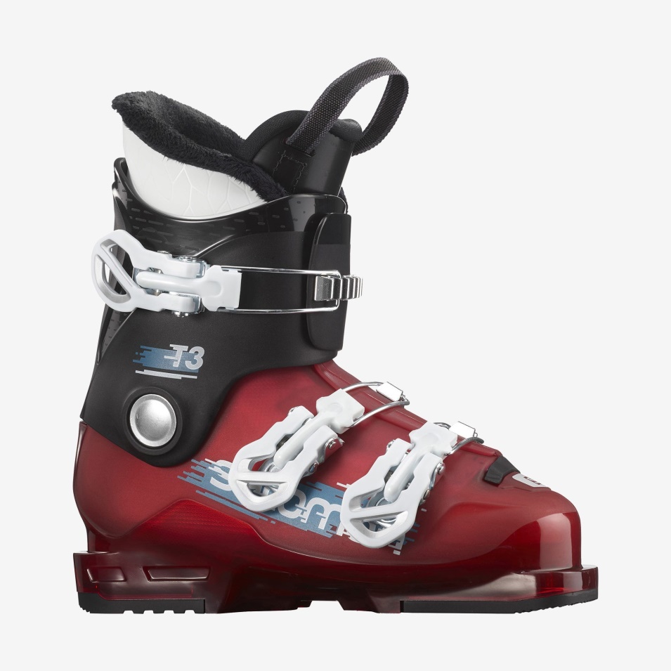 Junior-barns On-piste Boots T3 Rt Svart-rød-hvit