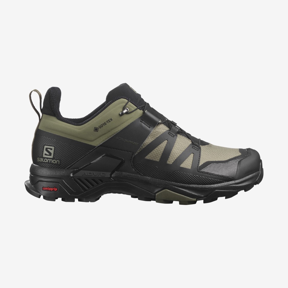 Herre Tursko X Ultra 4 Brede Gore-tex Grønn-svart-oliven Natt