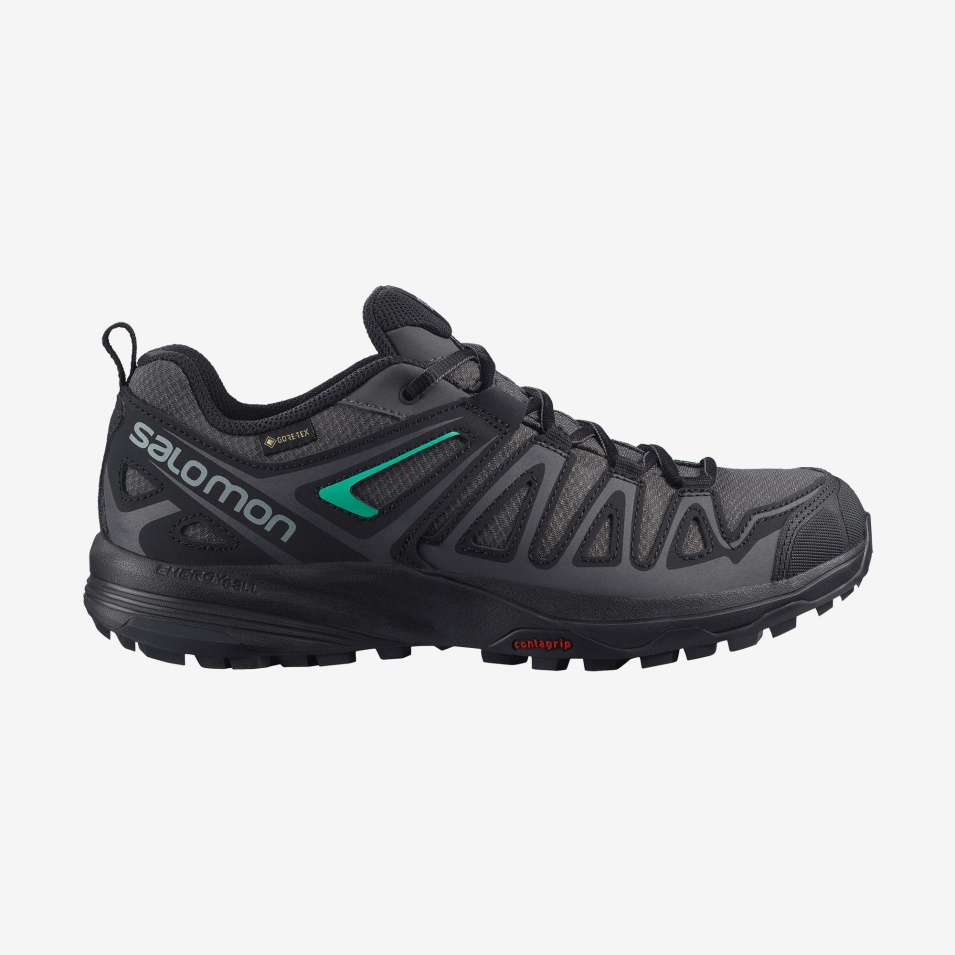 Dame-herre Tursko X Crest Gore-tex Magnet-svart-atlantis