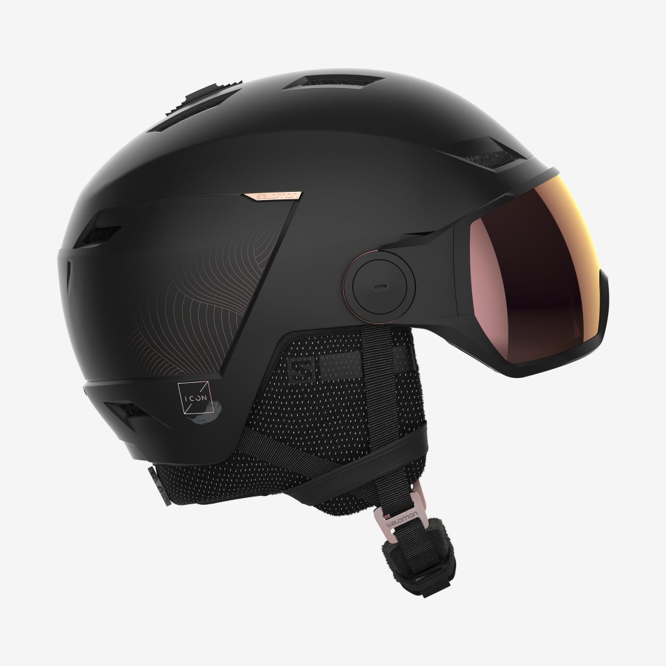 Damehjelmikon Lt Visir Sigma Blk/rosa Svart-rosa Gull