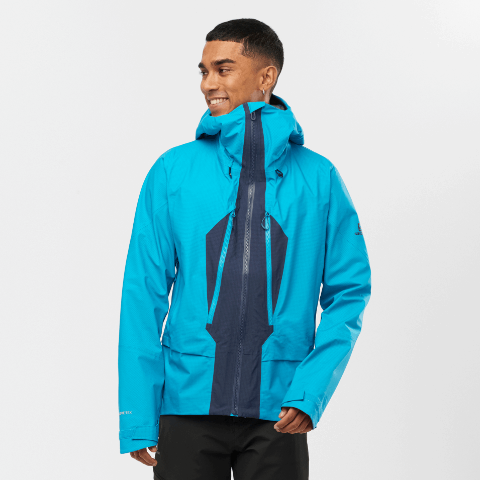 Herre Skalljakke Outpeak Gore-tex 3l Barriere Rev-nattehimmel