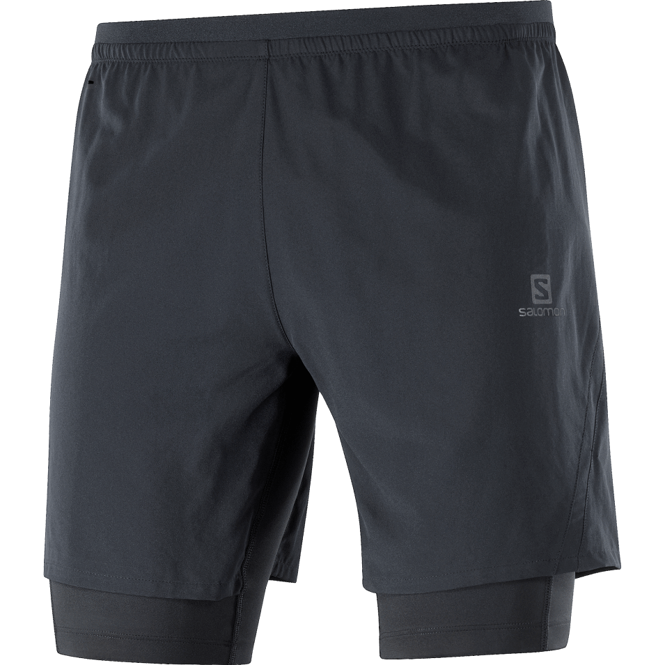 Menns Shorts Svart Tvillingskinn