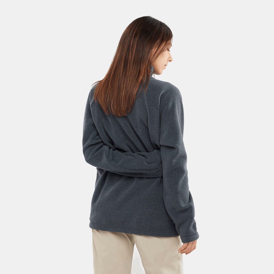 Unisex Halv Glidelås Midlayer Outlife Polartec Halz Glidelås Ibenholt