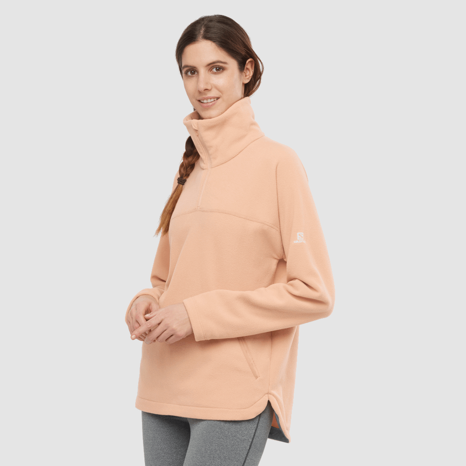 Damegenser Med Crewneck Essensiell Koselig Fleece Sirocco