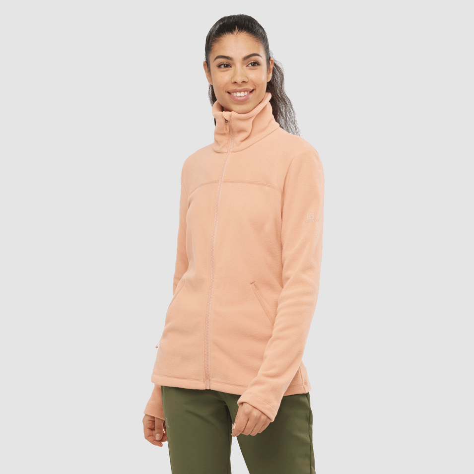 Damejakke Med Full Glidelås I Mellomlag Nødvendig Koselig Fleece Sirocco