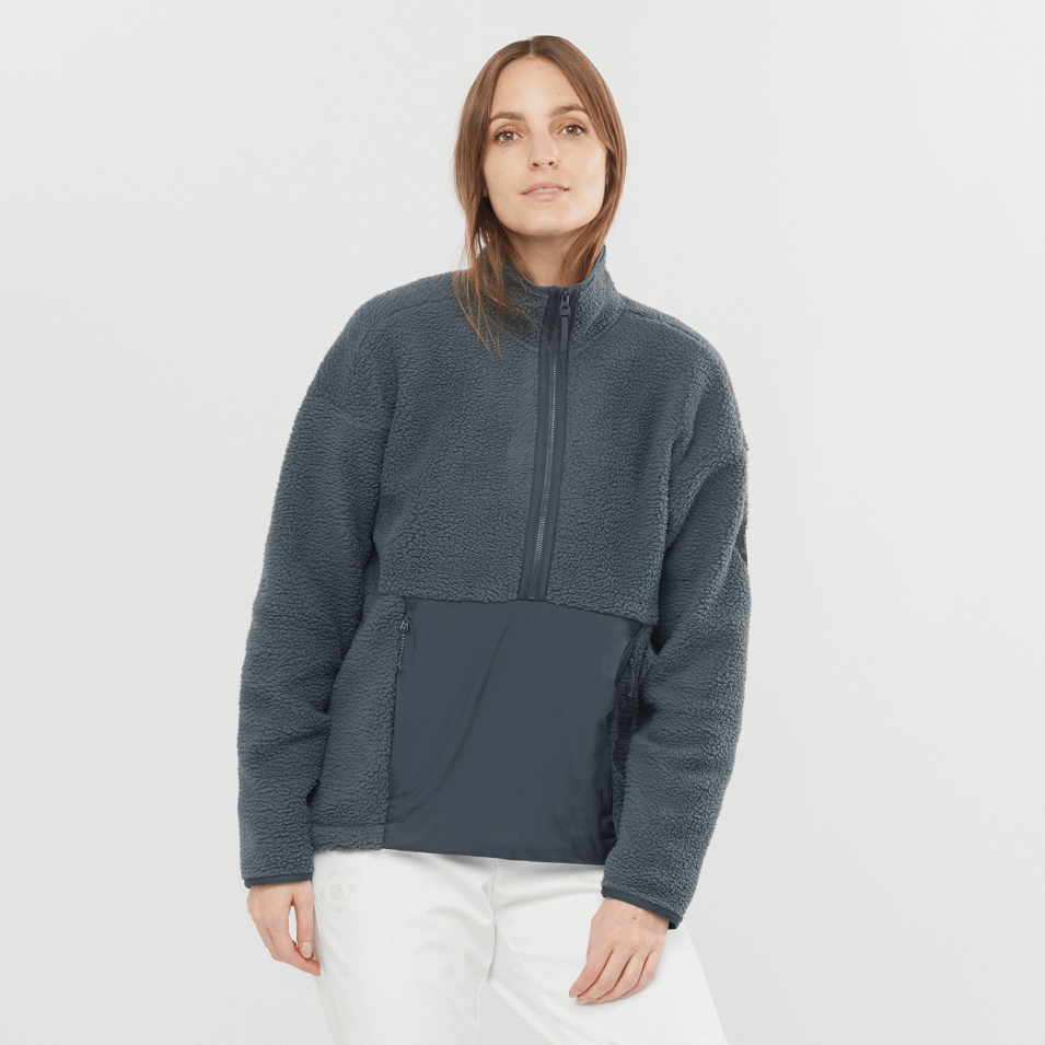 Jakke Med Full Glidelås For Kvinner Snowshelter Teddy Ibenholt-heather