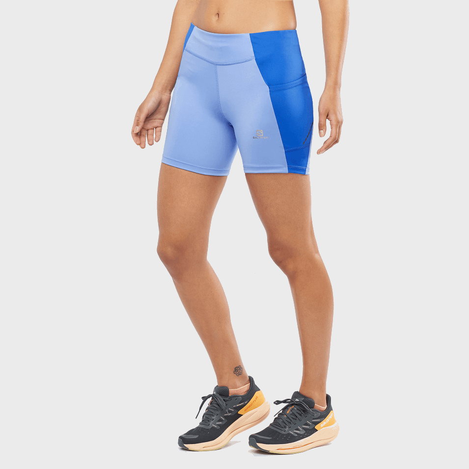 Korte Tights For Kvinner Cross Run 5'' Nautisk Blå-provence