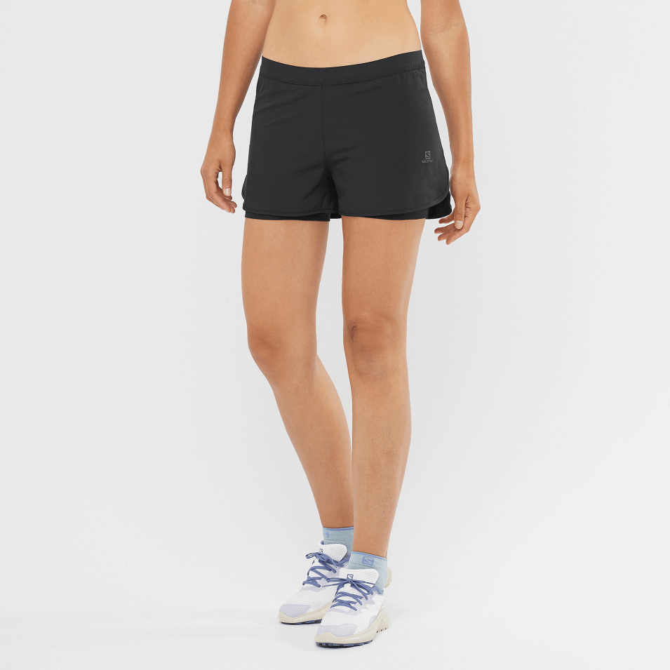 Kvinners Shorts Cross 2in1 Svart