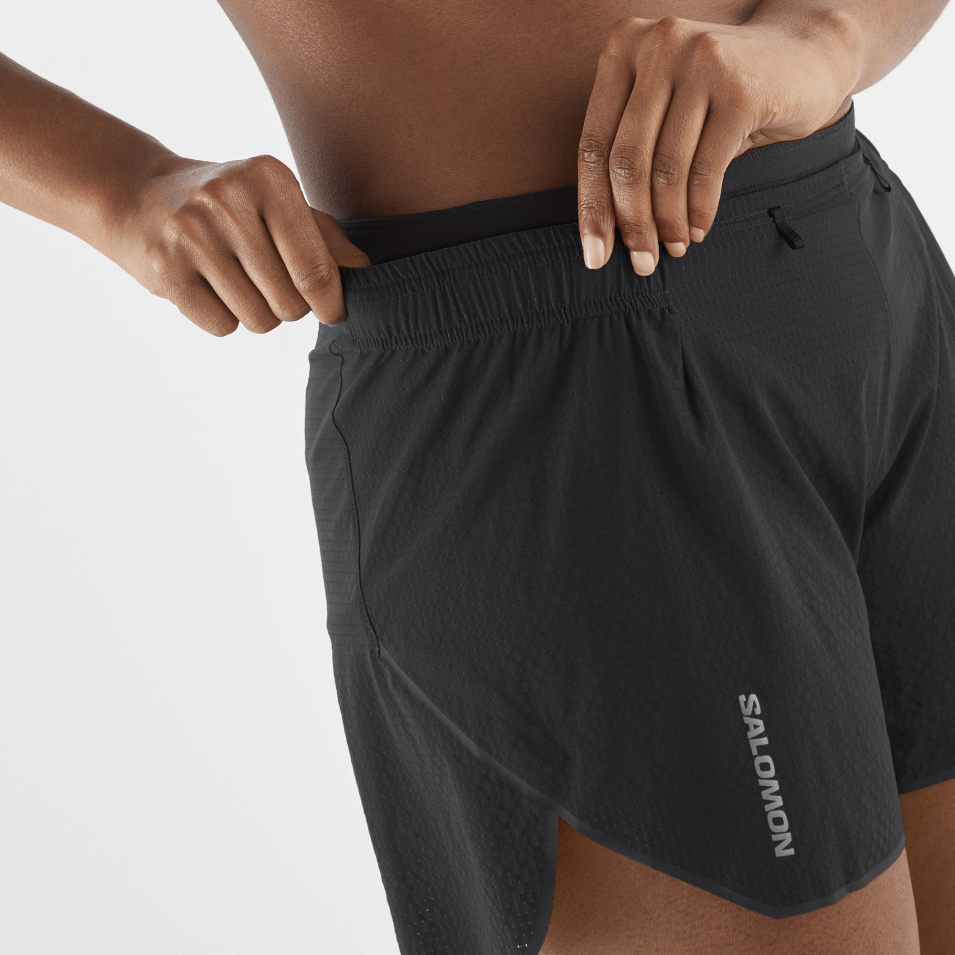 Dameshorts Sense Aero 5'' Dyp Svart